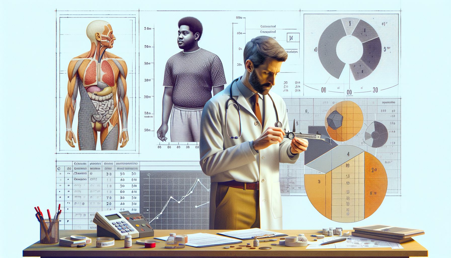 Keha composition analysis using Calipers for subcutaneous fat measurement